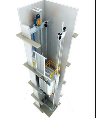 7 elevación de la tracción de las personas 400KG MRL de los elevadores 4 del MRL de la pantalla de la pulgada