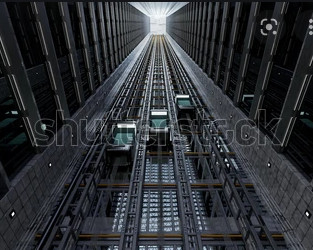 elevador de alta velocidad del pasajero 1.0m/S con capacidad del freno de seguridad 1000kg