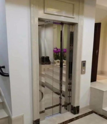 el pasajero residencial 1.5m/s levanta la cabina de acero inoxidable del elevador 400KG