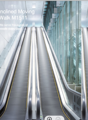 Escalera móvil plana de la calzada de 6 grados de la impulsión móvil al aire libre interior de la CA en aeropuerto