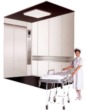 Sitio de la máquina del elevador 2.0m/s de la cama de hospital de las personas de FUJI 6 menos la tracción