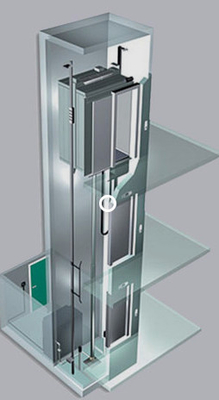 Impulsión hidráulica 1000KG del elevador VVVF de Roomless MRL de la máquina