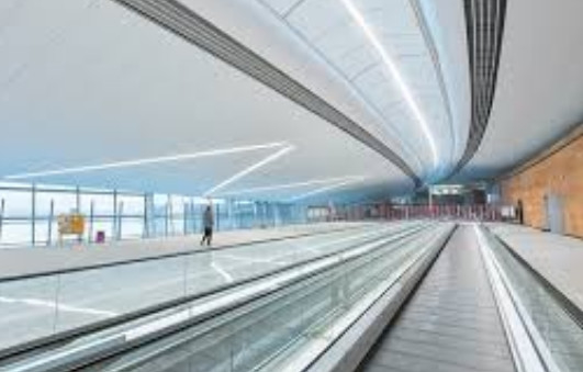 transportador móvil del pasajero de FUJI de la calzada del aeropuerto 0.5m/s de 1000m m