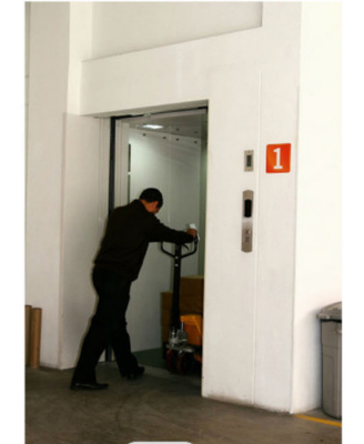 Elevador de carga de Warehouse de la impulsión del sistema de pesos americano con el sitio 3000KG de la máquina